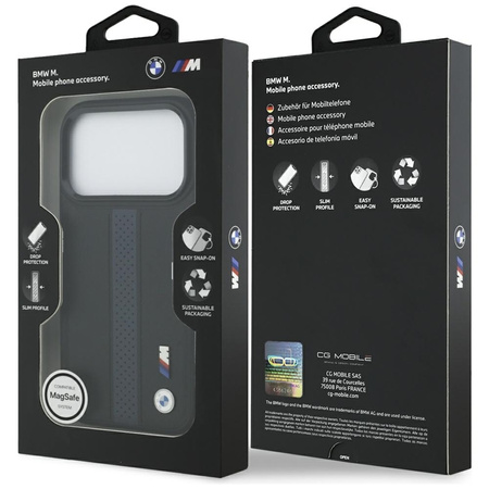 Etui do iPhone 17 Pro MagSafe BMW M Oryginalny Skórzany Niebieski Case