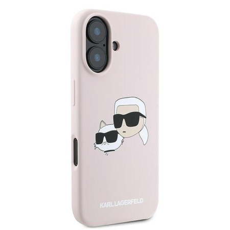 Karl Lagerfeld Silikonové pouzdro MagSafe - iPhone 16 Plus (růžové)