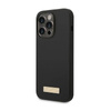 Guess Silicone Logo Plate MagSafe - iPhone 14 Pro Case (noir)