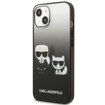 Karl Lagerfeld Gradient Ikonik Karl & Choupette - iPhone 13 Tasche (schwarz)