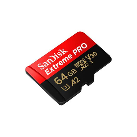 SanDisk Extreme Pro microSDXC - Karta pamięci 64 GB A2 V30 UHS-I U3 200/90 MB/s z adapterem