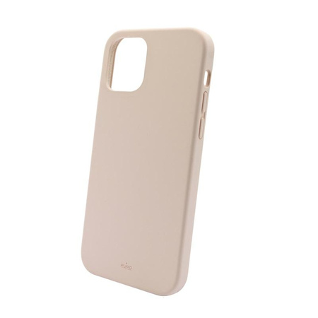 PURO ICON Cover - pouzdro pro iPhone 12 Mini s antimikrobiální ochranou (pískově růžové)
