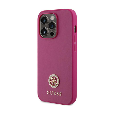 Guess 4G Strass Metal Logo - iPhone 15 Pro Max Case (pink)