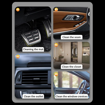 Odkurzacz Samochodowy Bezprzewodowy WEKOME WT-CA05 K Captain Series Czarny