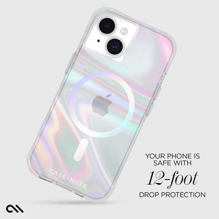 Case-Mate Soap Bubble MagSafe - tok iPhone 15 / iPhone 14 / iPhone 13 (Irizáló)