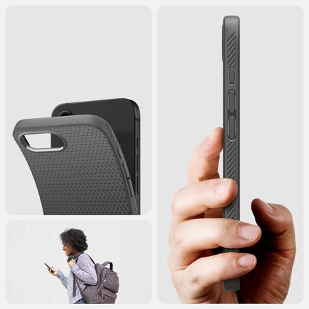 Spigen Liquid Air - Case for iPhone 16e (Marble Gray)