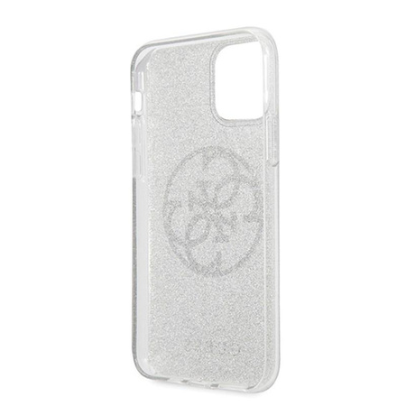 Guess Circle Glitter 4G - iPhone 11 Pro Tasche (Hellgrau)