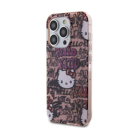 Hello Kitty IML címkék Graffiti - iPhone 15 Pro Max tok (rózsaszín)