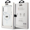Karl Lagerfeld IML Metall Karl Head MagSafe - Hülle für iPhone 15 Pro Max (weiß)