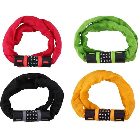 Dunlop - Bicycle chain lock with combination (Orange)