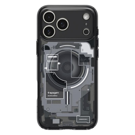 ETUI DO IPHONE 17 PRO do MAGSAFE SPIGEN ULTRA HYBRID ORYGINALNE CZARNE