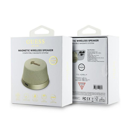Guess Magnetic Script Metal Logo - Bluetooth speaker V5.3 (gold)