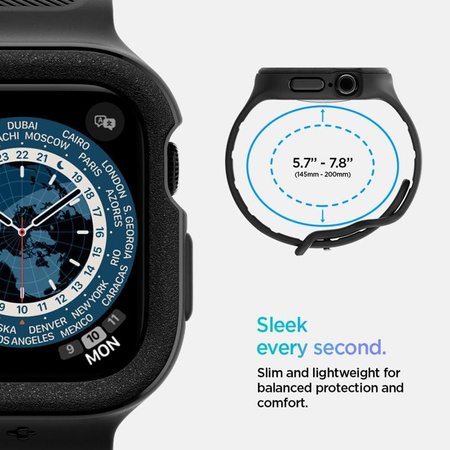 Spigen Vault Pro - Řemínek s pouzdrem pro Apple Watch 10 46 mm (Matně černý)