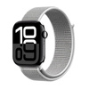 Crong Nylon - sportovní řemínek pro Apple Watch 38/40/41/42 mm (stříbrnošedý)