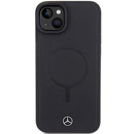 Mercedes Sima bőr MagSafe - iPhone 15 tok (fekete)