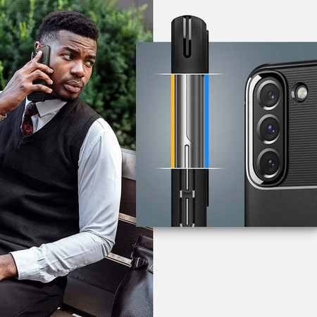 Spigen Rugged Armor - Gehäuse für Samsung Galaxy S22+ (Schwarz)