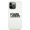 Karl Lagerfeld Silicone Stack Logo - pouzdro pro iPhone 13 Pro (bílé)