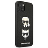 Karl Lagerfeld Saffiano Karl & Choupette Embossed Heads - Etui iPhone 13 (czarny)