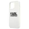 Karl Lagerfeld Silikon Stack Logo - iPhone 13 Pro Max Tasche (weiß)