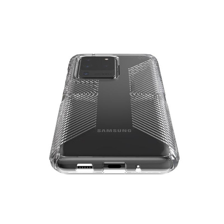 Speck Presidio Perfect-Clear with Grips - Étui pour Samsung Galaxy S20 Ultra avec revêtement MICROBAN (transparent/transparent)