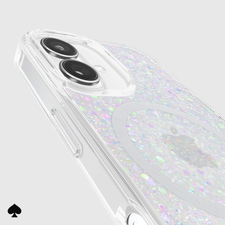 Kate Spade New York Protective MagSafe - Case for iPhone 16 (Chunky Glitter)