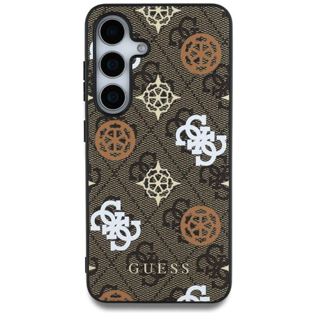 Guess 4G Imprimé motif pivoine coloré MagSafe - étui pour Samsung Galaxy S25 (marron)