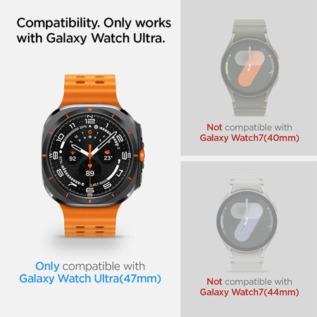 Spigen GLAS.TR EZ FIT 2-Pack - Panzerglas für Samsung Galaxy Watch Ultra 47 mm (2025/2024) (2 Stück)