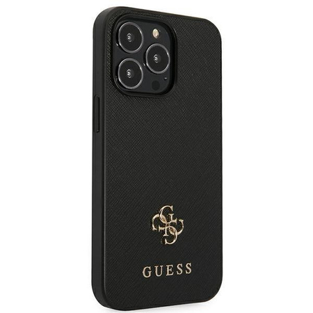 Pouzdro Guess Saffiano 4G Small Metal Logo - iPhone 13 Pro (černé)
