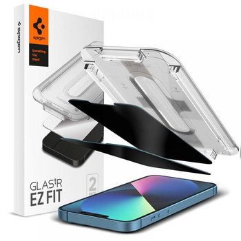 Spigen GLAS.TR EZ FIT Privacy 2-Pack - Edzett üveg adatvédelmi szűrővel iPhone 16e / iPhone 14 / iPhone 13 Pro / iPhone 13 2 db