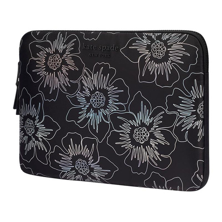 Kate Spade New York Puffer Sleeve - MacBook Pro 14" / Notebook 14" borító (Hollyhock Iridescent Black)