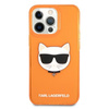 Karl Lagerfeld Choupette Head - Coque iPhone 13 Pro Max (orange fluo)