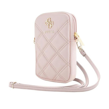 Guess Zip Quilted 4G - Handytasche (rosa)