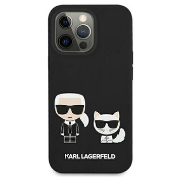 Karl Lagerfeld Slilicone Karl & Choupette - Coque iPhone 13 (noir)