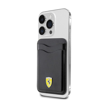Ferrari Wallet Cardslot MagSafe Leather 2023 - Portefeuille magnétique (noir)