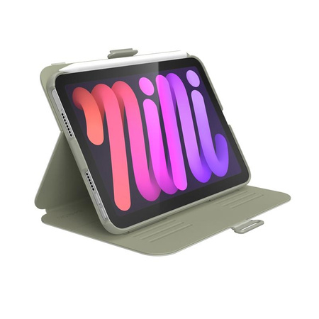 Speck Balance Folio - Étui pour iPad mini 6 (2021) avec revêtement MICROBAN (Vert velours/Vert mousse)
