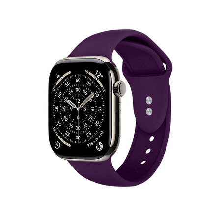 Crong Liquid - Řemínek pro Apple Watch 44/45/46/49 mm (švestkový)