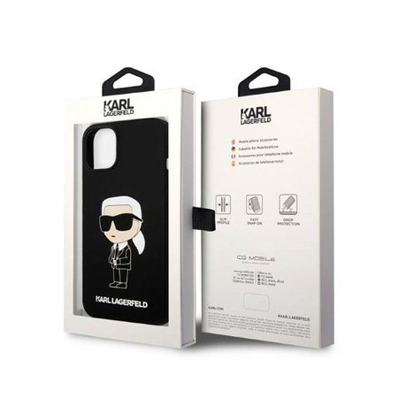Karl Lagerfeld Silicone NFT Ikonik - pouzdro pro iPhone 14 Plus (černé)
