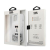 Karl Lagerfeld Liquid Glitter Karl & Choupette Head - étui pour iPhone 13 mini (argent)