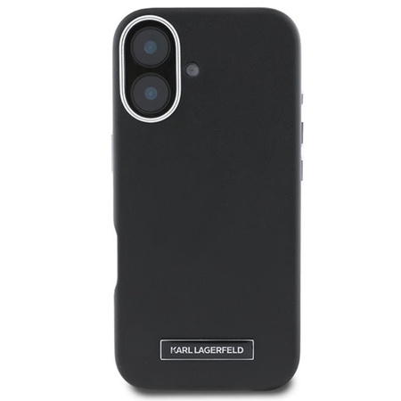 Karl Lagerfeld FW Metallplatte MagSafe - iPhone 16 Plus Tasche (schwarz)