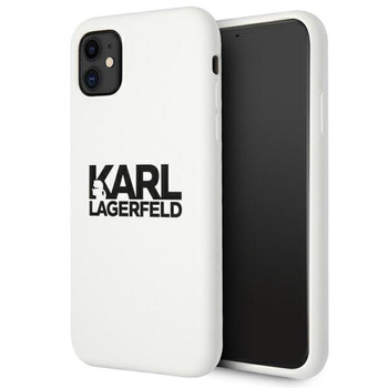 Karl Lagerfeld Silicone Stack Logo - iPhone 11 Case (white)