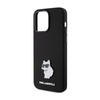 Karl Lagerfeld Silicone Choupette Metal Pin - iPhone 15 Pro Max Case (Black)