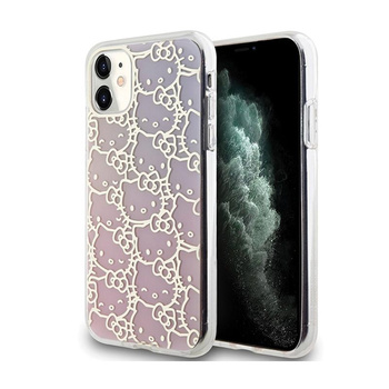 Hello Kitty IML Gradient Electrop Crowded Kitty Head - iPhone 11 tok (rózsaszín)