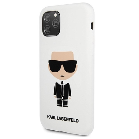 Karl Lagerfeld Fullbody szilikon ikonikus - iPhone 11 Pro tok (fehér)