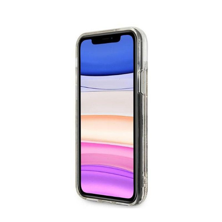 Karl Lagerfeld Liquid Glitter 2 Heads - Etui iPhone 11 (złoty)