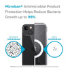 Speck Presidio Perfect-Clear with Glitter + Grips + MagSafe - Etui iPhone 13 z powłoką MICROBAN (Clear/Platinum Glitter)