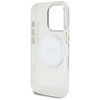 Guess IML Metallfarbener Kreis Klassisches Logo MagSafe - Gehäuse für iPhone 16 Pro Max (weiß)