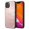 Guess Croco Stamp Lines - Etui iPhone 13 mini (różowy)