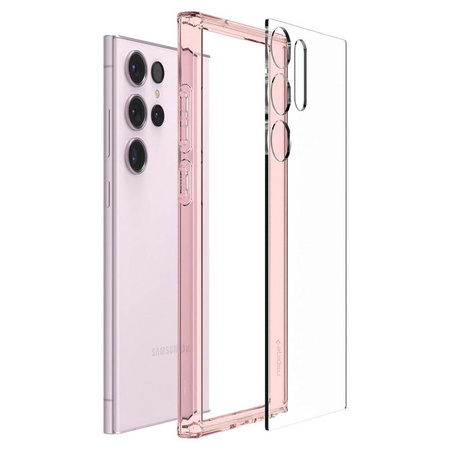 Spigen Ultra Hybrid - Etui pour Samsung Galaxy S23 Ultra (Rose Crystal)