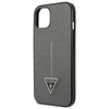Guess Saffiano Triangle Logo Tasche - iPhone 13 Tasche (silber)