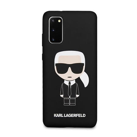 Pouzdro Karl Lagerfeld Fullbody Silicone Iconic - Samsung Galaxy S20 (černé)